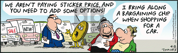 Frank and Ernest on Monday April 8, 2019 Comic Strip