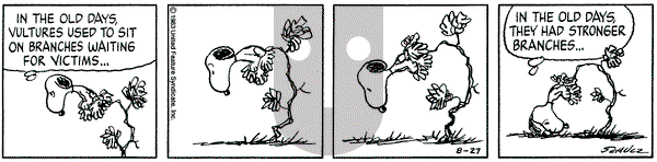 Peanuts on Saturday August 27, 1983 Comic Strip