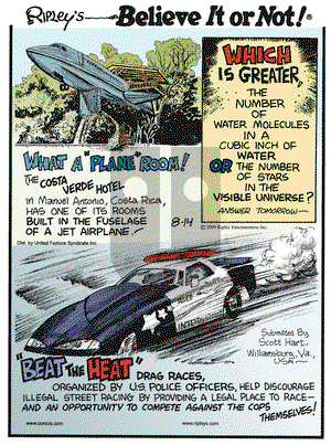 Ripley's Believe It or Not on Friday August 14, 2009 Comic Strip