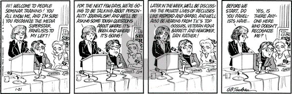 Doonesbury on Friday January 21, 1977 Comic Strip