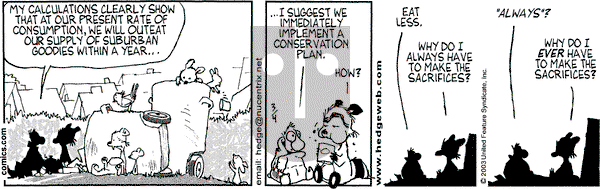Over the Hedge on Tuesday March 4, 2003 Comic Strip