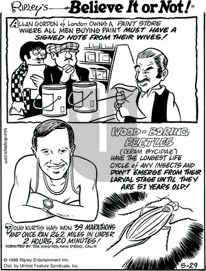 Ripley's Believe It or Not on Friday May 29, 1998 Comic Strip