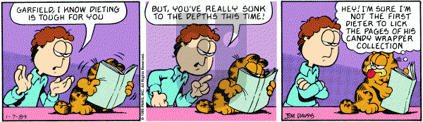 Garfield on Saturday January 7, 1989 Comic Strip