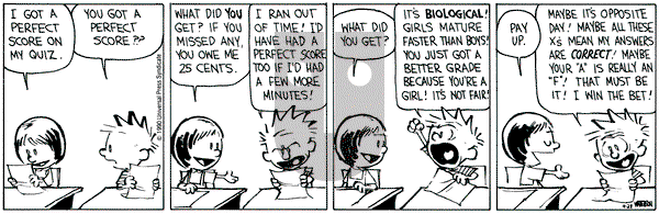 Calvin and Hobbes on Friday September 28, 1990 Comic Strip