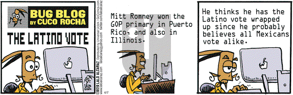 La Cucaracha on Saturday April 7, 2012 Comic Strip