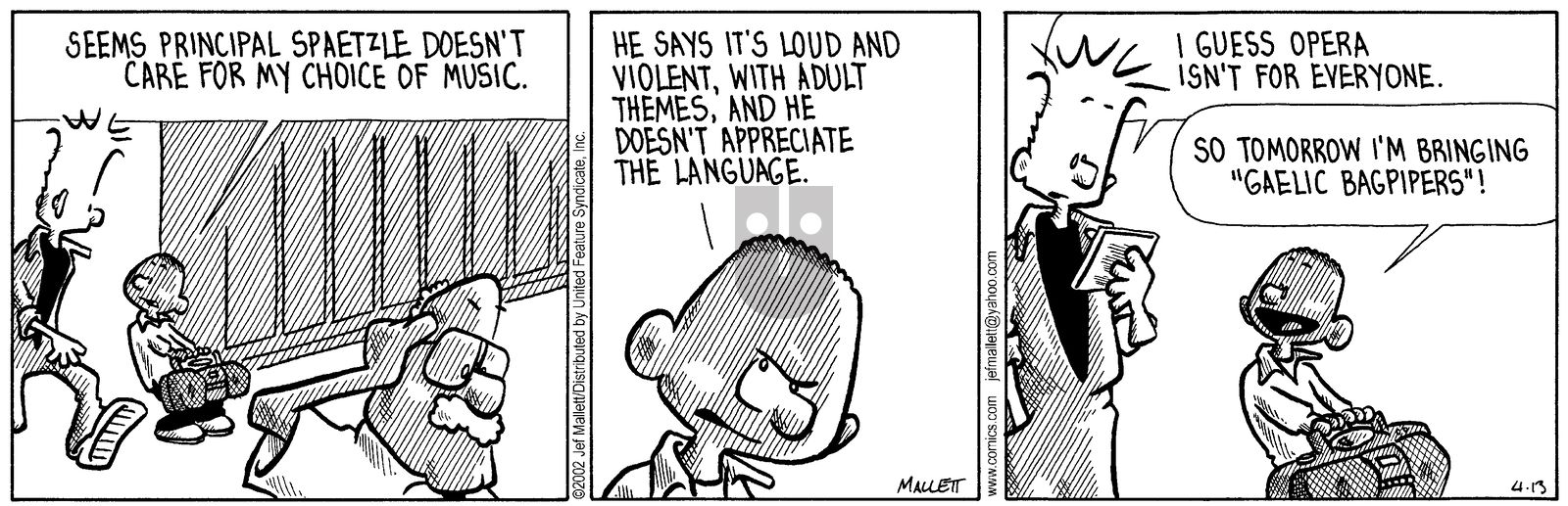 Frazz - Saturday April 13, 2002 Comic Strip