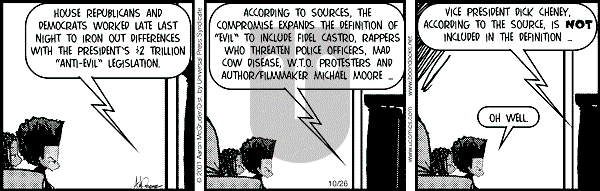 The Boondocks - Friday October 26, 2001 Comic Strip