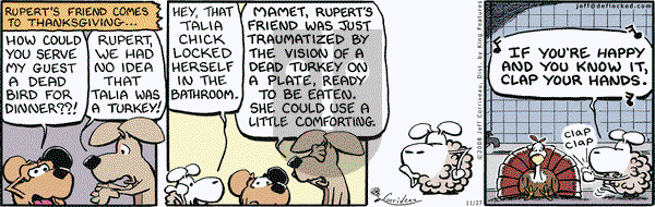 DeFlocked on Thursday November 27, 2008 Comic Strip