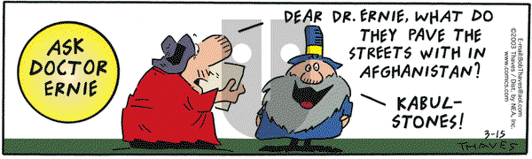 Frank and Ernest on Saturday March 15, 2003 Comic Strip