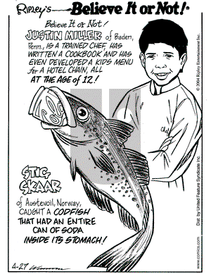 Ripley's Believe It or Not on Tuesday June 29, 2004 Comic Strip