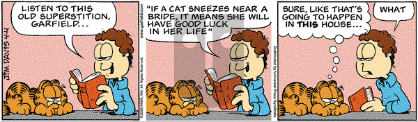 Garfield - Monday April 4, 2005 Comic Strip
