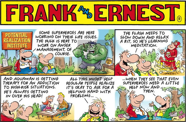 Frank and Ernest on Sunday July 24, 2016 Comic Strip