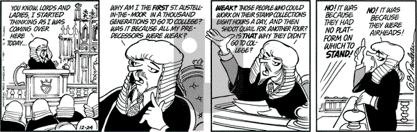 Doonesbury on Thursday December 24, 1987 Comic Strip