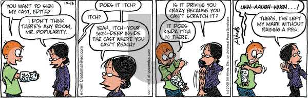 Cleats on Thursday October 16, 2008 Comic Strip