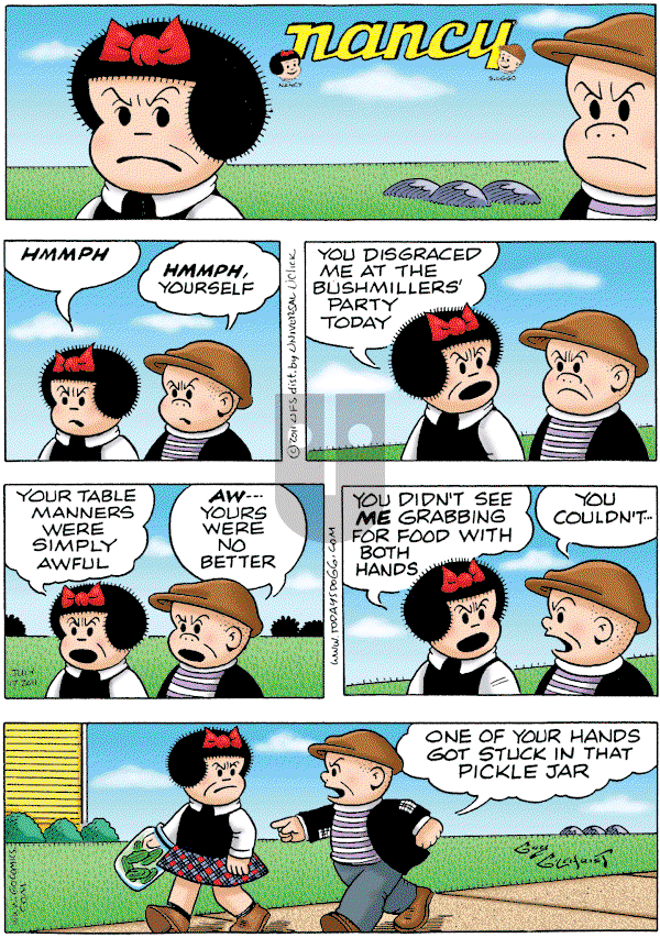Nancy on Sunday July 17, 2011 Comic Strip