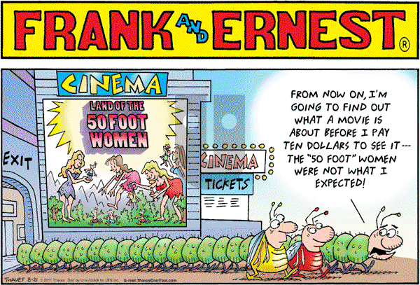 Frank and Ernest on Sunday August 21, 2011 Comic Strip