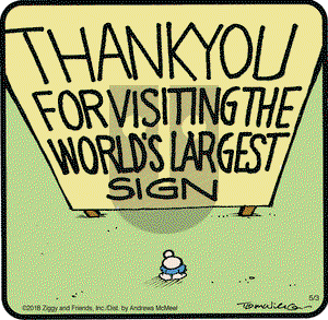 Ziggy on Thursday May 3, 2018 Comic Strip