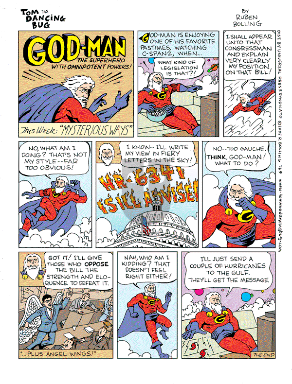 Tom the Dancing Bug on Tuesday February 7, 2006 Comic Strip