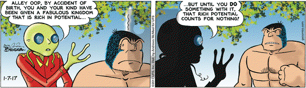Alley Oop - Saturday January 7, 2017 Comic Strip