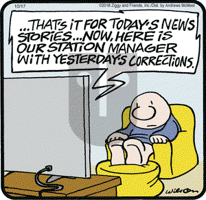 Ziggy on Wednesday October 17, 2018 Comic Strip