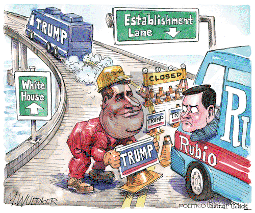 Matt Wuerker - Monday February 29, 2016 Comic Strip