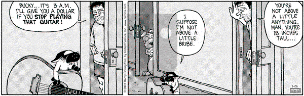 Get Fuzzy on Friday February 9, 2001 Comic Strip
