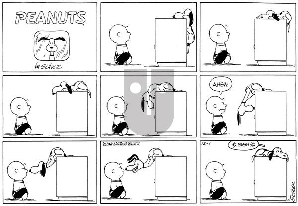 Peanuts on Sunday December 1, 1957 Comic Strip