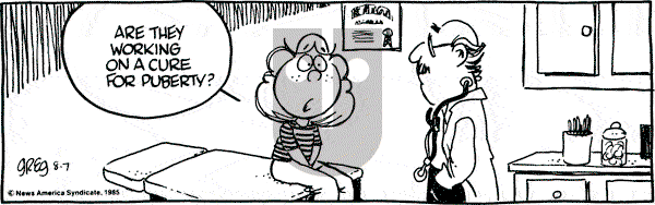 Luann on Wednesday August 7, 1985 Comic Strip