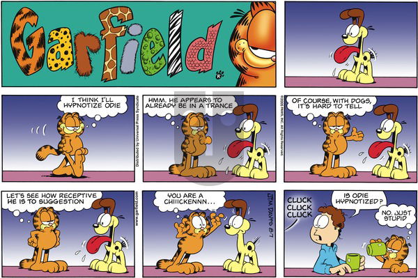 Garfield on Sunday August 7, 2005 Comic Strip