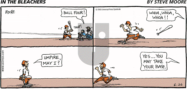 In the Bleachers on Sunday June 26, 2005 Comic Strip