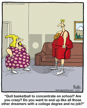 In the Bleachers on Friday January 11, 2008 Comic Strip