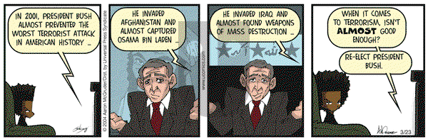 The Boondocks - Tuesday March 23, 2004 Comic Strip