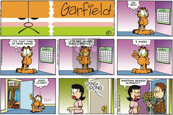 Garfield on Sunday May 17, 2009 Comic Strip