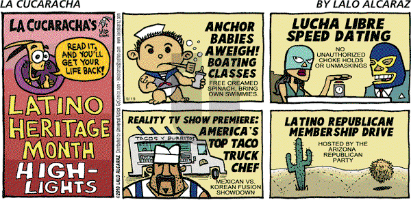 La Cucaracha on Sunday September 19, 2010 Comic Strip