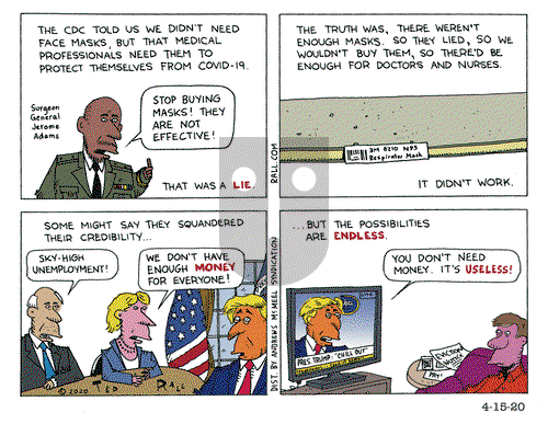 Ted Rall on Wednesday April 15, 2020 Comic Strip