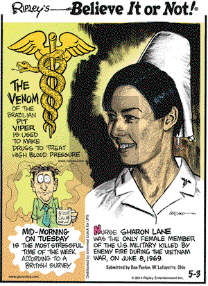 Ripley's Believe It or Not on Saturday May 3, 2014 Comic Strip