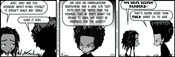 The Boondocks on Friday November 25, 2011 Comic Strip