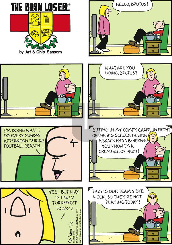 The Born Loser on Sunday November 10, 2019 Comic Strip