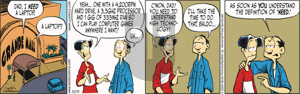 Baldo on Tuesday October 11, 2005 Comic Strip