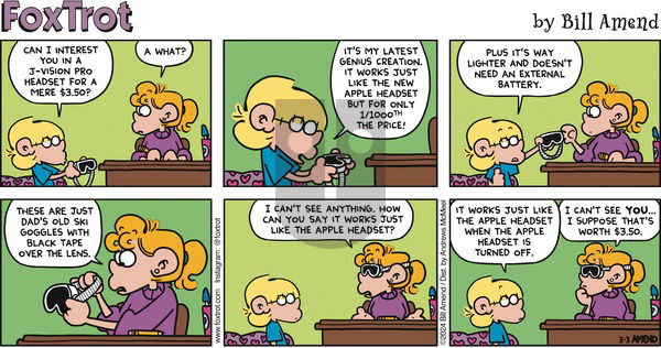FoxTrot on Sunday March 3, 2024 Comic Strip