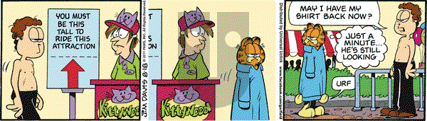 Garfield - Thursday August 18, 2011 Comic Strip