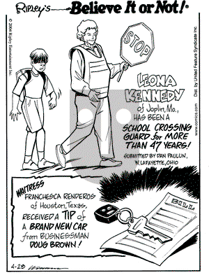 Ripley's Believe It or Not on Tuesday June 22, 2004 Comic Strip