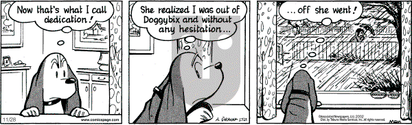 Fred Basset on Thursday November 28, 2002 Comic Strip