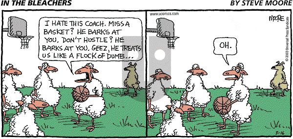 In the Bleachers on Sunday March 16, 2003 Comic Strip