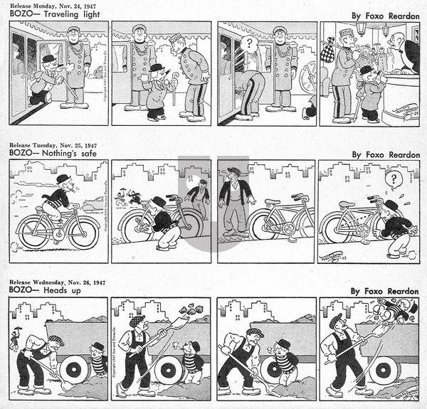 Bozo - Monday November 24, 1947 Comic Strip