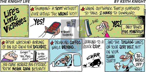 The Knight Life - Sunday September 11, 2011 Comic Strip