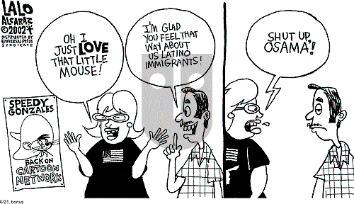 Lalo Alcaraz on Friday June 21, 2002 Comic Strip