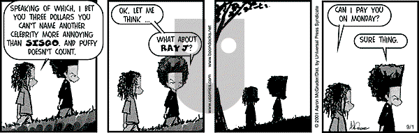 The Boondocks - Saturday September 1, 2001 Comic Strip