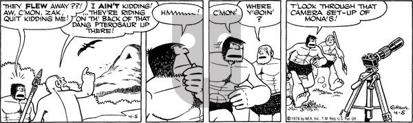 Alley Oop on Monday April 5, 1976 Comic Strip