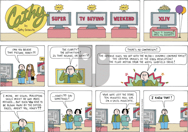 Cathy Classics - Sunday January 31, 2010 Comic Strip